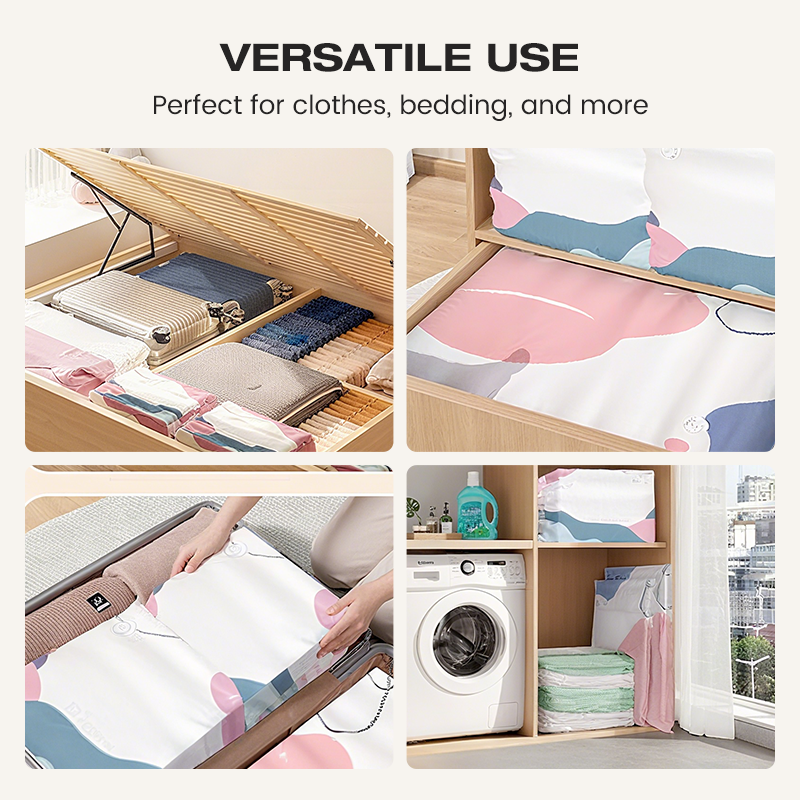 No-Pump Vacuum Storage Bags - Save 80% Space Instantly! 📦