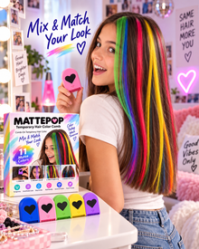MATTEPOP™ Hair Color Comb Kit – 11 Colors Temporary Washable Hair Dye for Festival, Party & Daily Hair Makeovers
