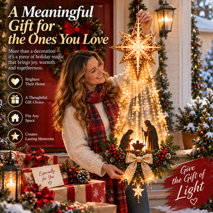 ✨Last Day 90% OFF✨✝️ Bethlehem Star of  – Lighted Nativity Wall Decor