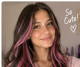 Pink and purple temporary hair color inspiration