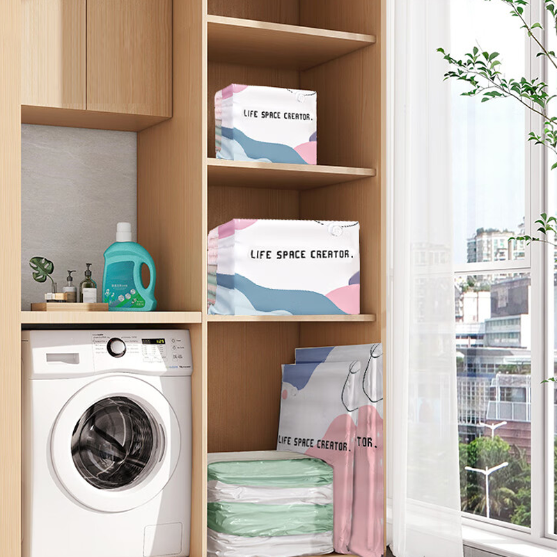 No-Pump Vacuum Storage Bags - Save 80% Space Instantly! 📦